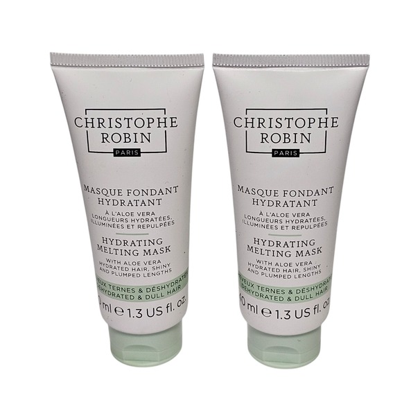 2 x Christophe Robin Hydrating Melting Hair Mask With Aloe Vera 1.3 fl.oz. 40 ml - Picture 8 of 8